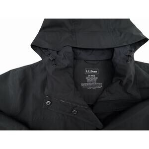 L.L.Bean Women’s Waterproof Hooded Coat Jacket Size 3X Black H2OFF Fabric